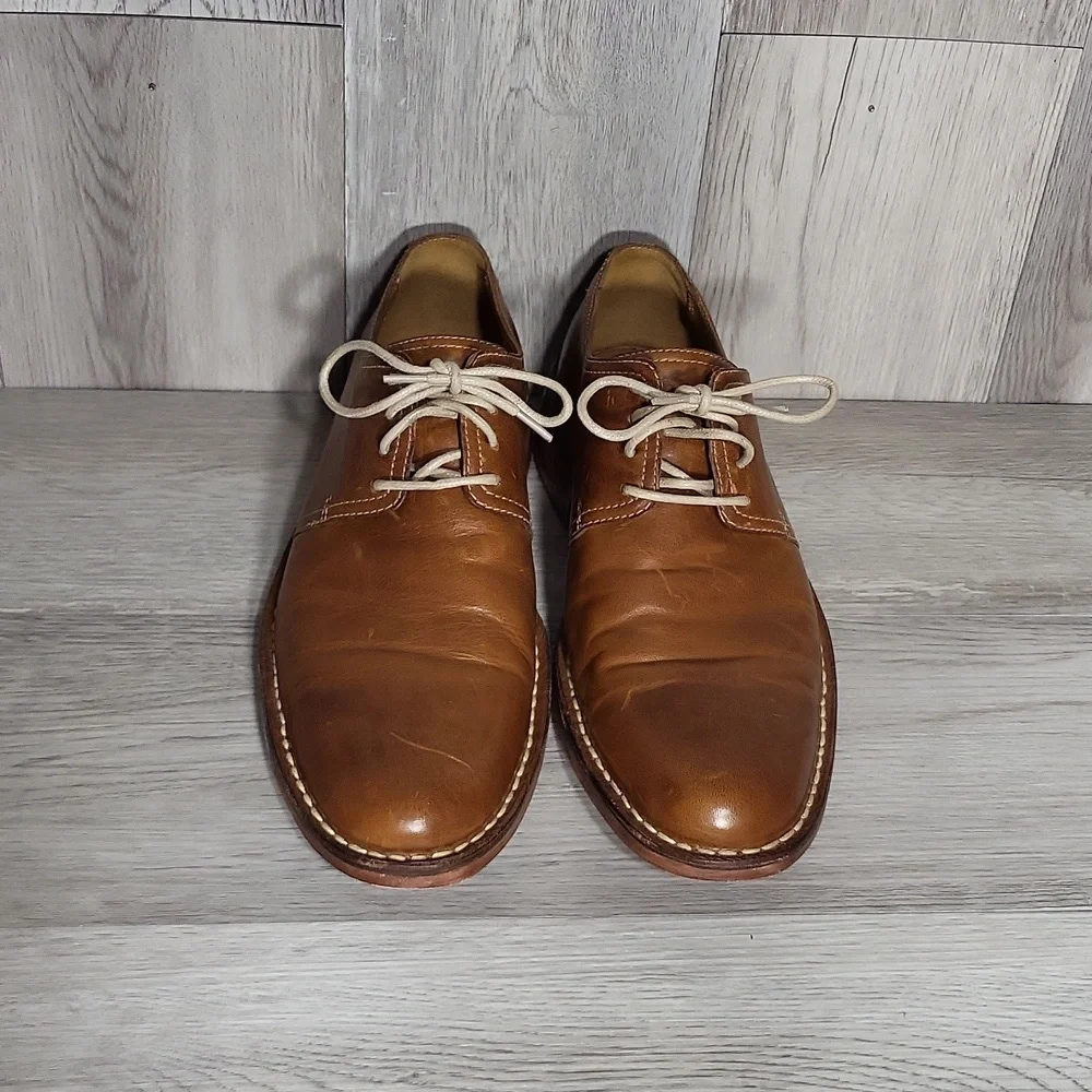 Cole Haan Mens 8 1/2M Oxford Leather Dress Shoes Brown Lace Up CO5324‎
